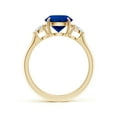 thumbnail image 2 of ANGARA Lab Grown 2.2 Ct Blue Sapphire & Diamond Engagement Ring for Women in 14K Yellow Gold (Size-8mm) | September Birthstone, Anniversary, Jewelry Gift for Women | Lab-Grown Blue Sapphire Ring, 2 of 8