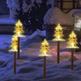 thumbnail image 3 of 5pcs Christmas Tree Pathway Lights Outdoor, Landscape Path Lights for Holiday Decoration, LED Christmas Yard Decoration Ground Plug Lights Lawn Lights Christmas Lights, 3 of 6