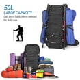 thumbnail image 3 of Mochila de senderismo impermeable de 50L Abanopi, 3 of 7