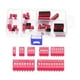 thumbnail image 1 of Kit de interruptores DIP de doble fila de 35 piezas de Uxcell en caja, posiciones 1, 2, 3, 4, 6, 8, 10, tipo de interruptor PCB de 2.54 mm, 1 of 5
