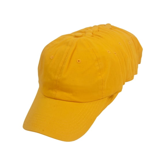 Top Headwear Wholesale Dozen Low Profile Adjustable Baseball Cap - Gold