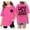 Hot Pink, variant on Girls Shirts Oversized Casual Short Sleeved Top Summer Loose Fit Plus Size Basic Letter Print Yellow Shirt Size 3-4 Y