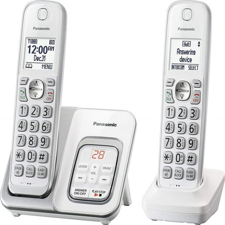 Restored Panasonic KX-TGD532W 2 Handset Cordless Phone w/ DECT 6.0 & Digital Answering System (Refurbished)