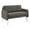 Charcoal, variant on Scranton & Co Modern Lounge Loveseat in Smoke Faux Leather Chrome Legs