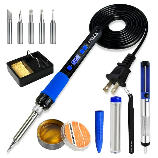 Kit de soldador PNECK 80 W LCD de temperatura ajustable 12 en 1