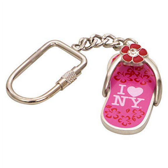 City-Souvenirs I Love NY Key Chain with Pink Sandal