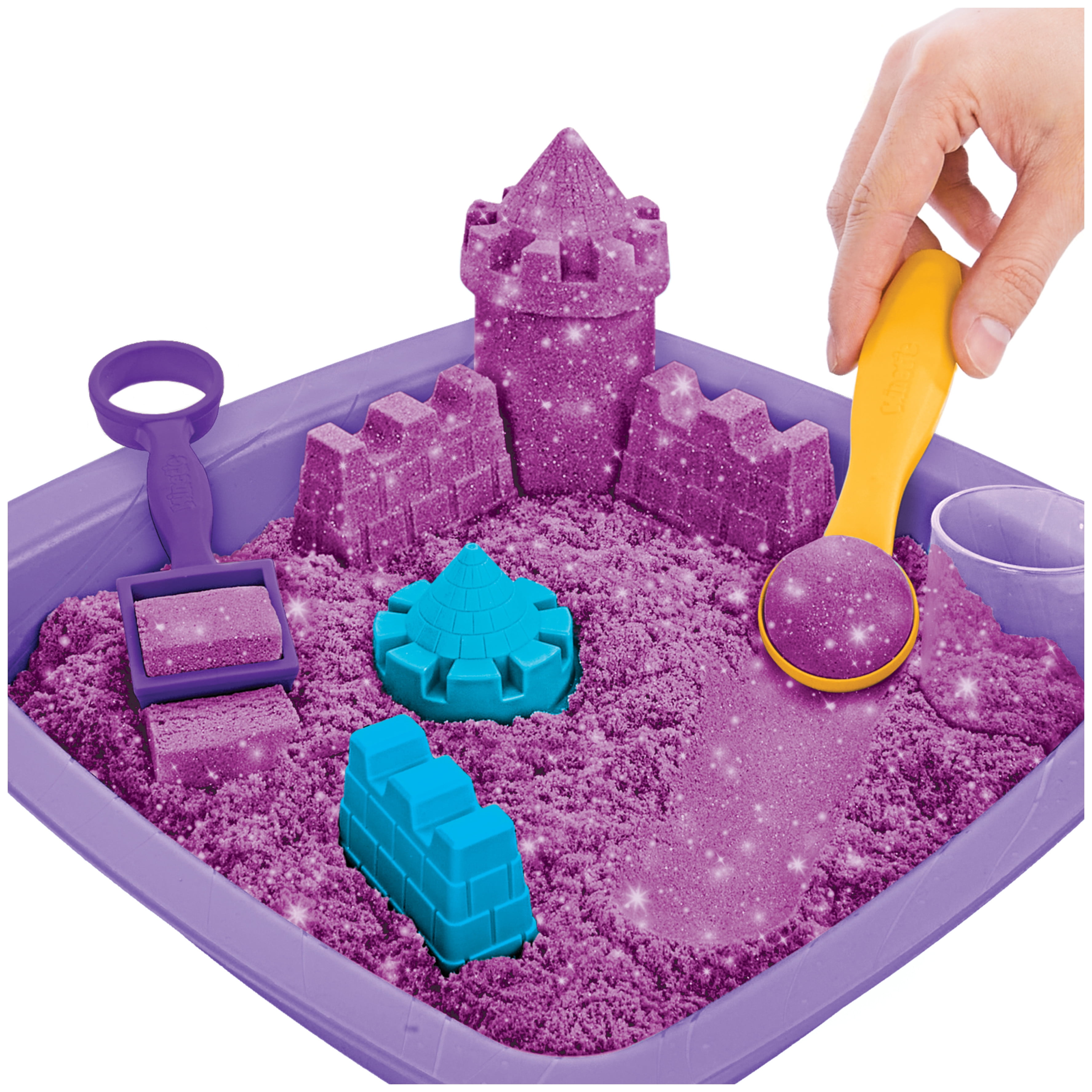  Kinetic Sand - Sandcastle Set with 1lb of Kinetic Sand and  Tools and Molds (Color May Vary) : Toys & Games