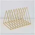 thumbnail image 3 of Jinsinto Gold Lai Li Metal Magazine Rack, Gold Magazine Rack, Triangle Desktop Bookshelf, Modern Record Rack, Office Magazine Rack, Cd, Magazine, 3 of 5
