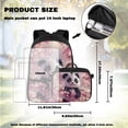 thumbnail image 7 of HUIACONG 4-IN-1 Kids School Backpack Set for Boys Girls Sakura Cute Panda Age 6-10 Large Capacity Bookbag with Detachable Lunch Box Pencil Case Water Bottle Holder, 7 of 7