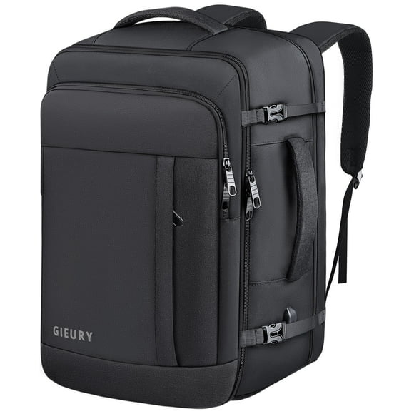 Gieury Sac à Dos Cabine, Sac à Dos de Voyage 50 L, Sac à Dos Bagage Approuvé par la TSA pour Avion Sac à Dos pour Ordinateur Portable pour Hommes et Femmes, Grand Sac à Dos Extensible 40 L Sac de Jour Léger Affaires We