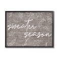 thumbnail image 2 of Stupell Industries Sweater Season Phrase Falling Leaves Outlines Rustic Pattern, 30 x 24,Design by Daphne Polselli, 2 of 5