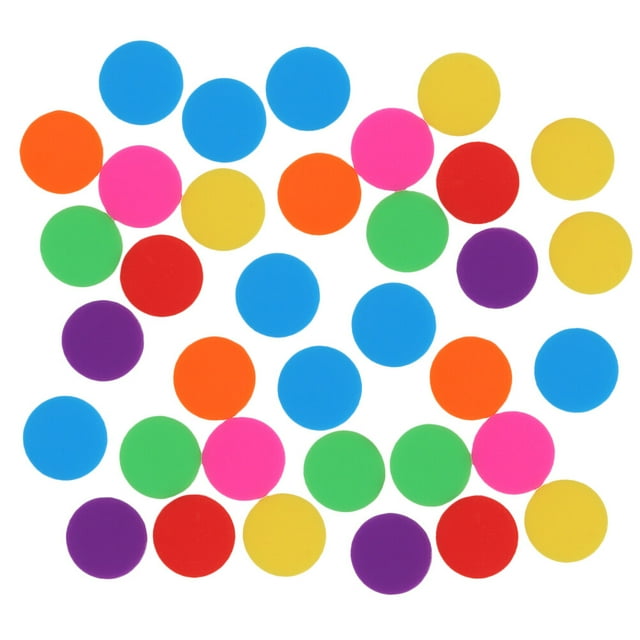 KAKOWELY 100pcs Colorful Learning Counters Disks 19mm Bingo Chip Counting Discs Markers for Students (Mixed Color),0.75"X0.75"X0.08"