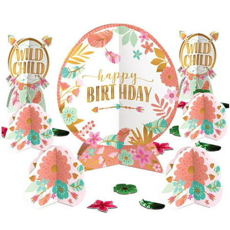 1st Birthday 'Boho Girl' Table Decorating Kit (27pc)