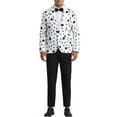 thumbnail image 2 of INSPIRE CHIC Men's Suit Polka Dot Print One Button Single Breasted Sport Coat S White, 2 of 6