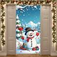 thumbnail image 6 of Cartoon Snowman Christmas Banner Festive Winter Holiday Decoration Colorful Gift Illustration for Christmas Party Indoor Outdoor Celebration, 6 of 8