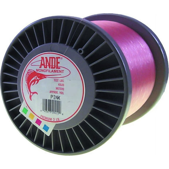 Ande A2-60P Premium Monofilament Fishing Line 2Lb Spool 60 lb 1600 Yards Pink