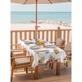 thumbnail image 2 of Outdoor Tablecloth with Umbrella Hole for Patio/Picnic/Party/Camping, Tropical Pineapple Waterproof Table Cloth Rectangle Table Cover Washable, Summer Palm Leaves Flowers (60"x 120"), 2 of 9