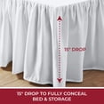 thumbnail image 4 of Mellanni Iconic Collection Ruffled Microfiber Bed Skirt 15" Drop, King, White, 4 of 7