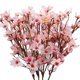 thumbnail image 1 of Xiao Hua Flores artificiales, 4 piezas, 45 cm, ramas de flores de durazno artificiales realistas, flores de seda artificiales, decoración de flores de durazno blancas y rosas para el hogar y bodas., 1 of 5