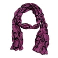 thumbnail image 3 of Scarfs for Women - Lightweight Hot Pink Crinkle Polyester Scarf - Elegant Textured Print Scarf for Casual Outfits, 3 of 4