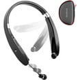 thumbnail image 1 of AMORNO Auriculares Bluetooth plegables inalámbricos con banda para el cuello con auriculares retráctiles, auriculares estéreo deportivos a prueba de sudor con cancelación de ruido con micrófono, 1 of 5