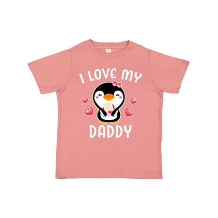 

Inktastic I Love My Daddy with Cute Penguin and Hearts Gift Toddler Toddler Girl T-Shirt