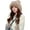 Light Coffee, variant on XiaoBanDeng Womens Fur Hats with Pompom for Winter Warm Knit Beanie Skull Cap Russian Ushanka Trapper Hat with Ear Cover