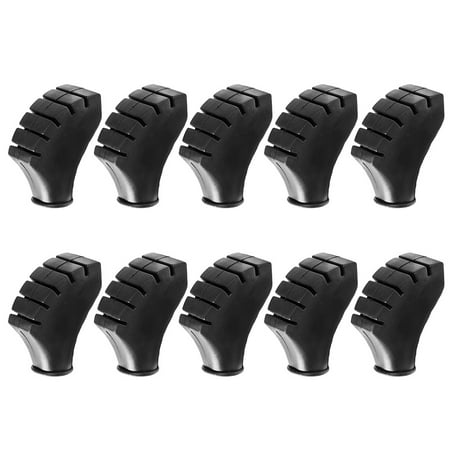 

10PCS Hiking Pole Replacement Tips Trekking Pole Tip Protectors Walking Stick Head Protection Equipment for Outdoor (Black)