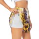 thumbnail image 1 of Balery Daisy Sunflower Lazy Cat Pantalones cortos deportivos para mujer con forro y dos bolsillos, elásticos, para entrenamiento, gimnasio, yoga-Small, 1 of 7