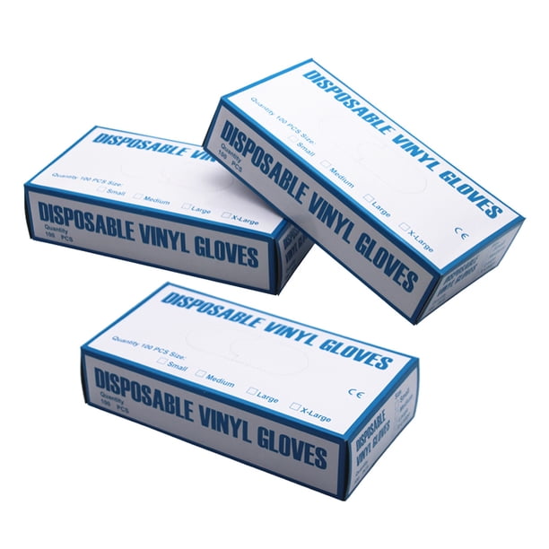 Guantes de mano desechables suaves de 300pcs 3 tamaños para colorear de cocina de catering Sunnimix guantes de vinilo desechables