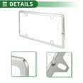 thumbnail image 5 of License Plate Frame Stainless Steel Car Front Rear License Plate Holder 4 Hole Black 1 Pc Mirror Triangle Square Hole Narrow Frame, 5 of 7