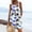 Blue, variant on Womens Summer Casual Sleeveless Romper Dress Loose Cotton Striped Shorts Overalls Jumpsuit