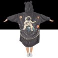 thumbnail image 2 of FORMRS Wearable Blanket Hoodie with Sleeves for Kids Cozy Flannel Sweatshirt, Black Astronaut Space, 2 of 7