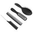 thumbnail image 2 of Juego de peines multifuncionales para el cabello, peine de cola de 9 filas, peine de doble diente, herramientas de peinado, conjunto negro, 4 Uds., 2 of 8