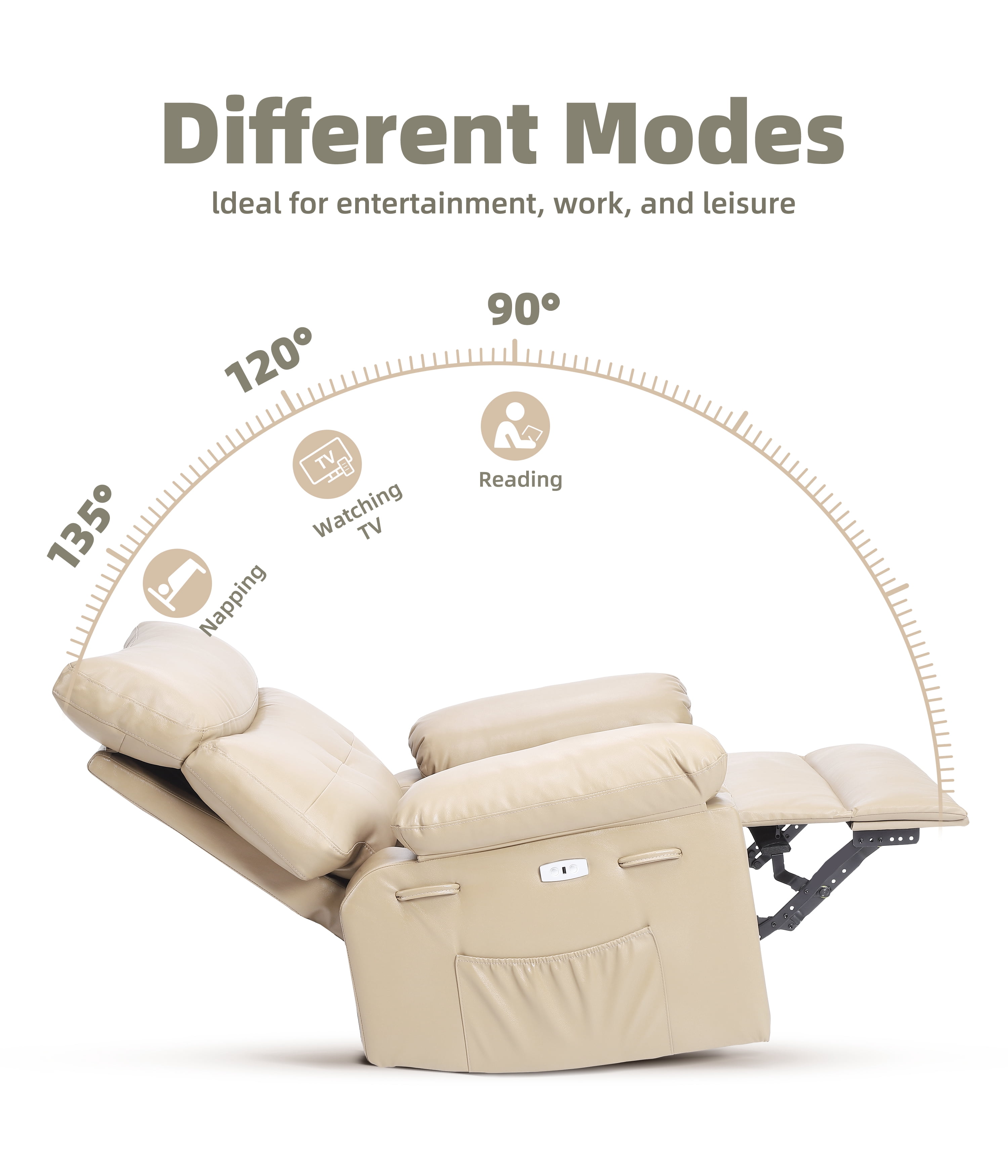 Oversized Recliner Chairs with Heat and Massage - 360°Swivel Lazy Boy Recliner Chair for Adults-Manual Rocking Chair with Remote Control for Living Rooms,Bedrooms and Nurseries