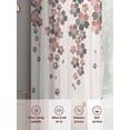 thumbnail image 5 of Spring Floral Sheer Curtains 108 Inch Length 2 Panels Set, Red Gray Cherry Flowers Blossom Beige Voile Window Treatment Semi Sheer Long Curtains Drapes for Bedroom/Living Room/Kitchen 52"x108"x2, 5 of 7