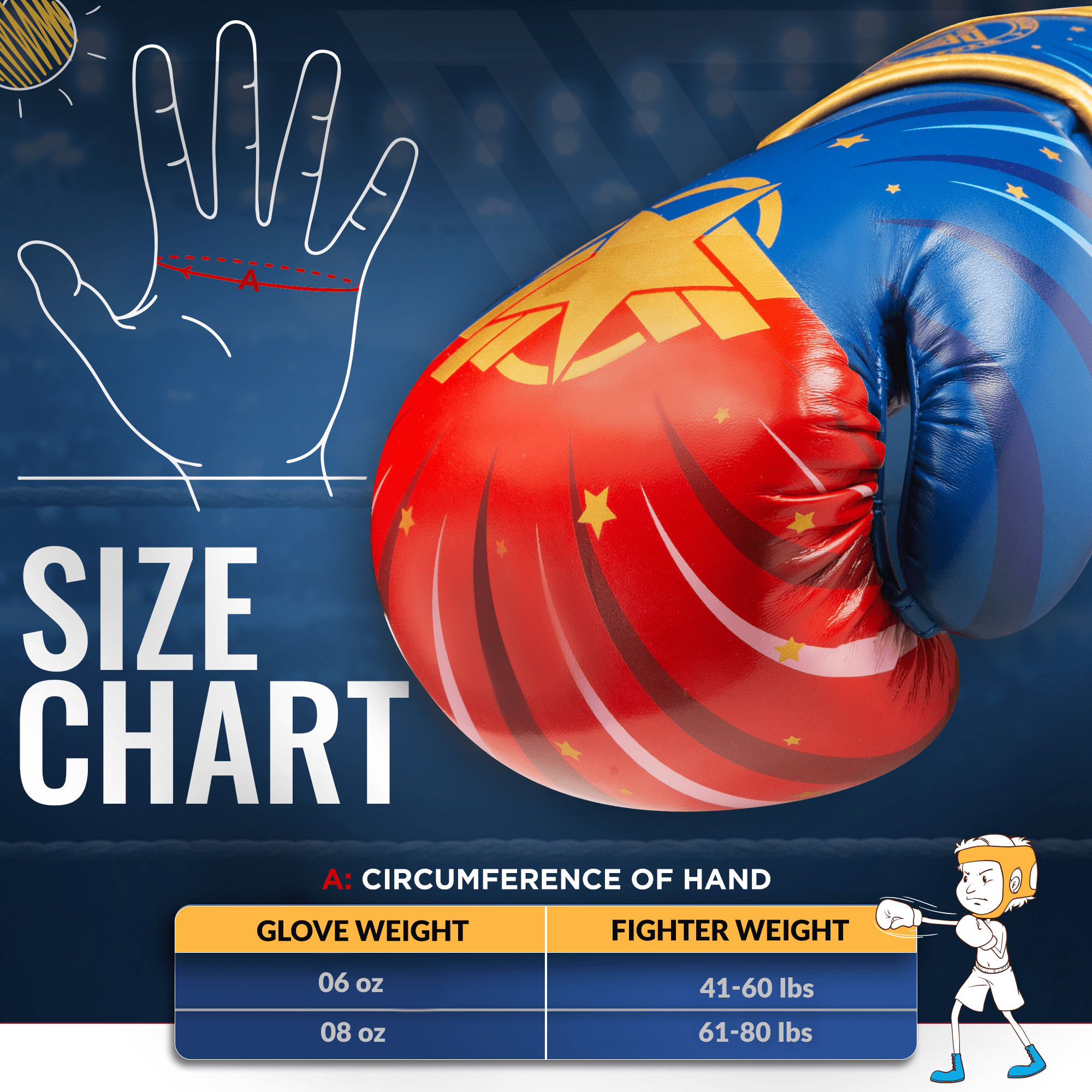 WYOX 6oz Kids Boxing Gloves – Golden Star | Kids Training, MMA, Kickboxing, Sparring, Punching & Strength