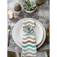 thumbnail image 3 of Hokiten Kitchen Dinner Napkins Set of 6 Teal Brown Ombre Cloth Napkins Reusable Washable Table Napkins for Weddings Cocktail Parties Holiday Table Decor 20x20 Inch, 3 of 8