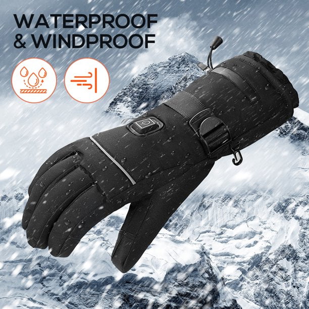ZOELNIC Heated Glove for Men Women, 3 Heating Mode Electric Heated Gloves, Winter Warm Liners Glove for Unisex Winter Outdoor Sports