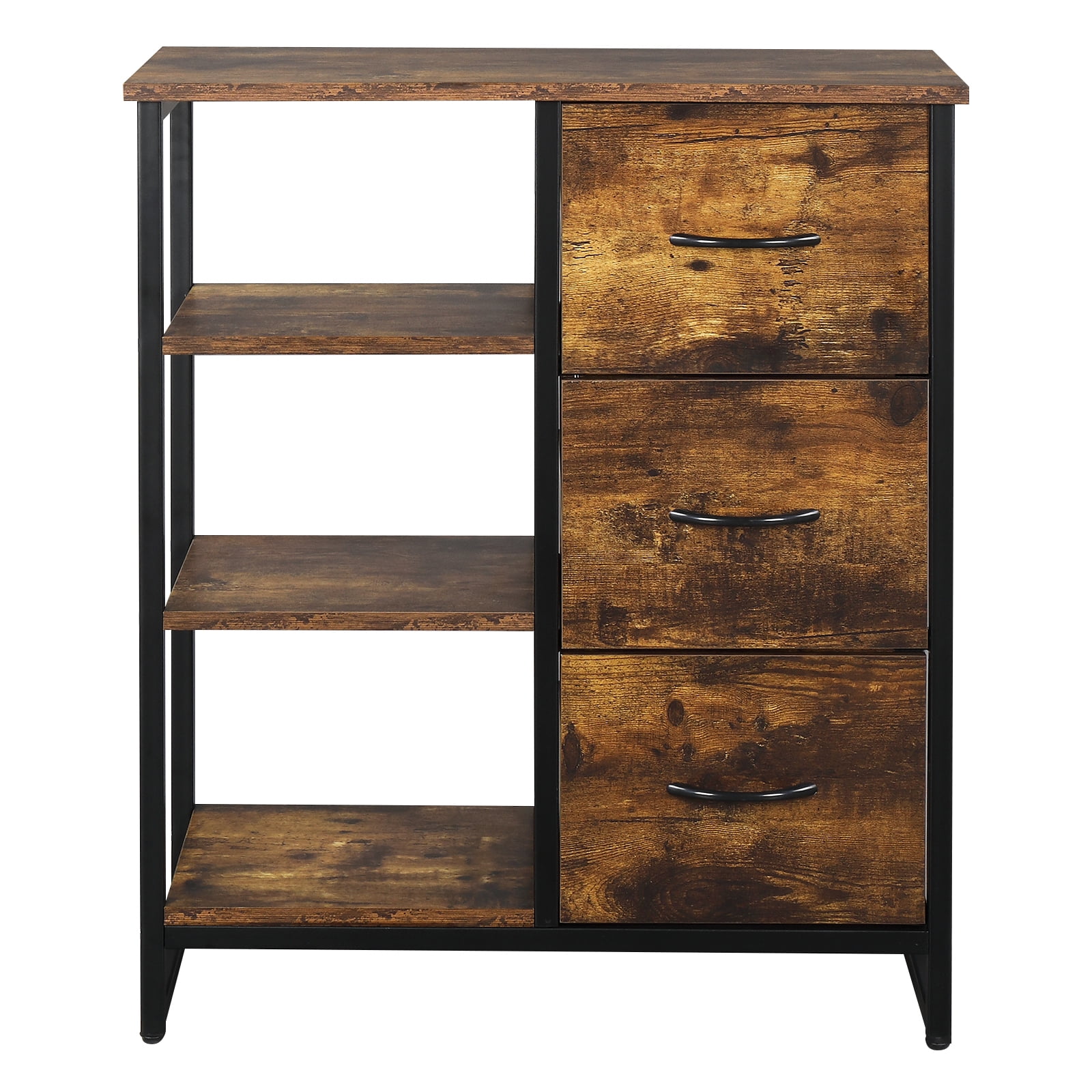 Private Jungle Fire Cloud MDF With Triamine Three Drawers Three-Layer Frame Steel-Wood Structure Bathroom Cabinet,Retro Color Private Jungle Fire Cloud MDF With Triamine Three Drawers Three-Layer Frame Steel-Wood Structure Bathroom Cabinet,Retro Color