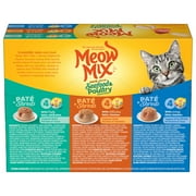 Meow Mix Pate Toppers Seafood & Poultry Variety Pack, Wet Cat Food , 2.75 oz Cup, 12 Pack