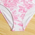 thumbnail image 5 of TOWED22 Teen Girls Swimwear 3 Piece Bathing Suit Bikini Set Tie Dye Print with Long Sleeve Cover Up Rash Guard Red,15-16 Y, 5 of 6