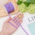 thumbnail image 3 of 1 Roll 27yd/25m RIC Rac Trim Ribbon Wave Sewing Bending Fringe Trim for Sewing Flower Making Wedding Party Lace Ribbon Craft Purple, 3 of 9