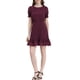 thumbnail image 1 of INSPIRE CHIC Vestido de Fiesta de Manga Corta con Volantes y Corte A Mini Vino, 1 of 6