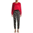 thumbnail image 5 of Secret Treasures Women's and Women's Plus Size Velour Top and Joggers, 2-Piece Set, 5 of 6