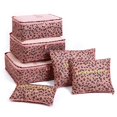 thumbnail image 1 of 6/7PCS Set Travel Organizer Storage Bags Multifunction Packing Cube Bag For Clothes Tidy Portable Wardrobe Suitcase Pouch Case 6pcs-Pink leopard, 1 of 6