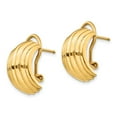 thumbnail image 2 of 14K Yellow Gold Earring Button Women'S 19 mm 9.5 Polished Fancy Omega Back Post Earrings, 2 of 3
