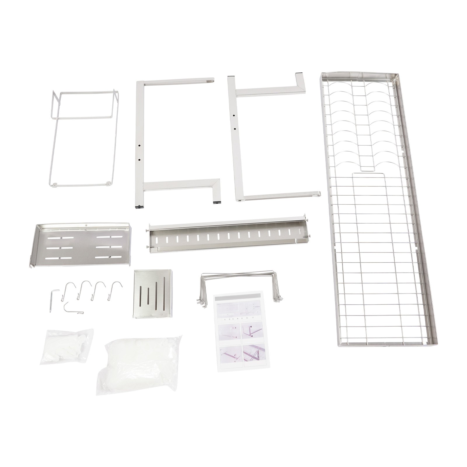 Over The Sink Dish Drainer Drying Rack, Adjustable Length Over Sink Dish Drying