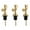 Golden, variant on Pack of 3 Drip Proof Nonrust Steel Oil Dispenser Spouts Automatic Stoppers