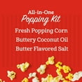 thumbnail image 3 of Franklin’s Gourmet Popcorn All-In-One Pre-Measured Packs - 4oz. Pack of 5 - Butter Flavored Coconut Oil, Premium Butter Salt, Classic Corn - Movie Theater Taste - Made in USA, 3 of 6